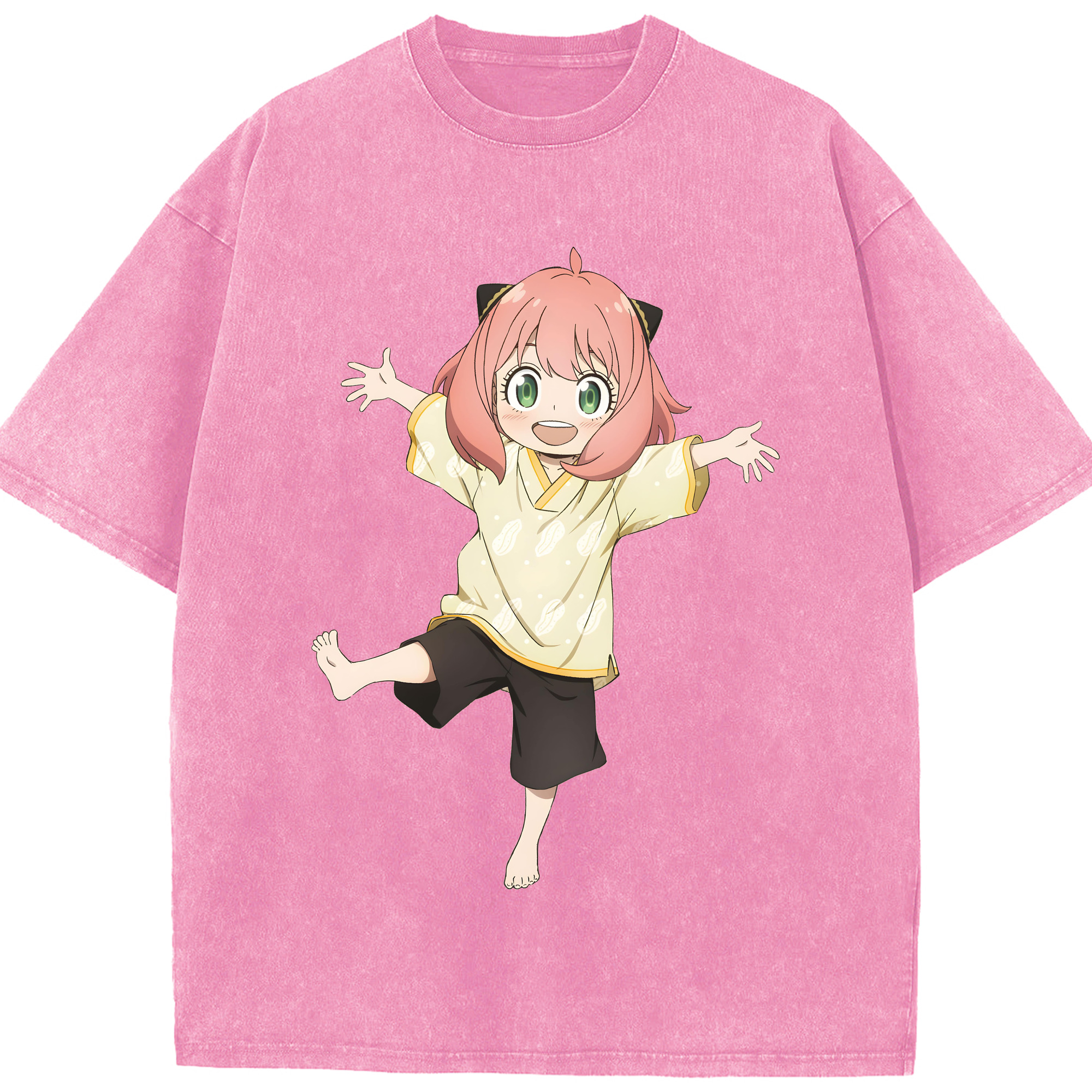 （画像用） SPY×FAMILY间谍家家酒 綿100% ヴィンテージ風 半袖Tシャツ（フロントプリント）